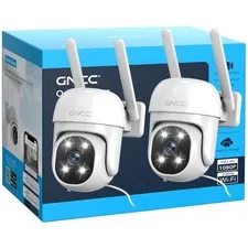 1080P Outdoor Security Camera 2-Pack, Color Night Vision