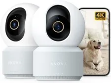 Anona 4K UHD Security Camera Baby Pet 360 Pan Tilt 2 Pack