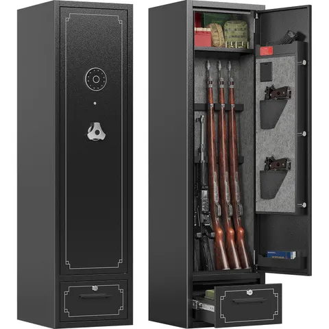 8-10 Large Gun Safe - Gun Safe for Rifles and Pistols Long Rifle Safes Quick ...