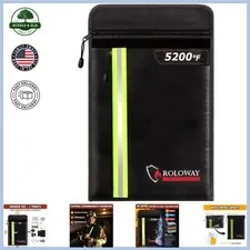 Fireproof Document Bag with 2 Pockets and 5200°F Heat Resistant Aluminum Layer