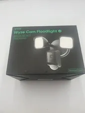 Wyze Wired 2K HD Night Vision Floodlight v2 Motion Activated LEDs,  Black