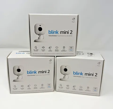 Blink Mini 2 Security Camera 1080p Wired Indoor Outdoor Night Vision - LOT OF 3