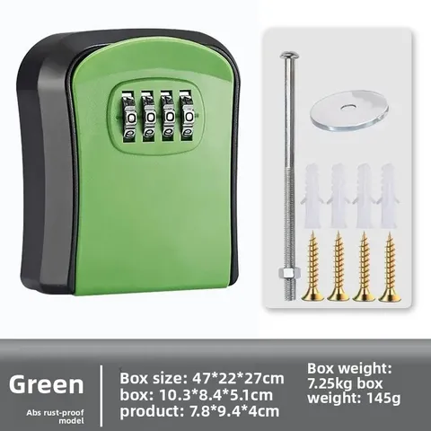 Key Safe Combination Lock Box - Wall Mounted Heavy Duty Waterproof Key Storage
