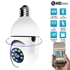 360° 1080P IP E27 Light Bulb Camera Wi-Fi IR Night Smart Home Wireless Security