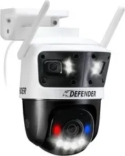 Defender AI 3K+ Guard Tri-Lens WiFi Security Camera 360 PTZ 8X Zoom 1 Camera
