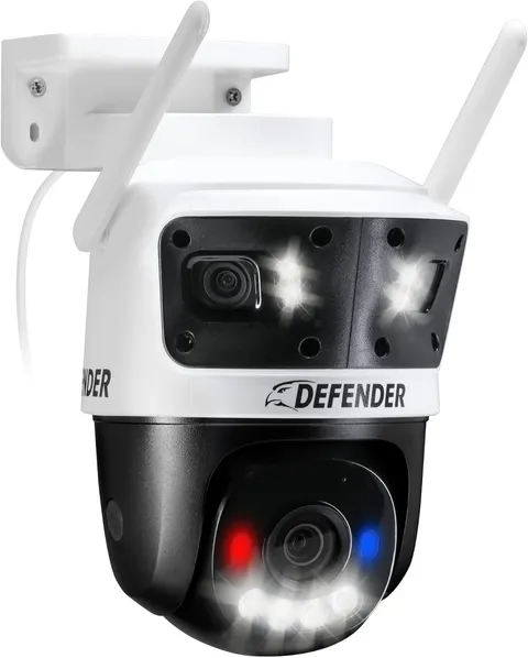 Defender AI 3K+ Guard Tri-Lens WiFi Security Camera 360 PTZ 8X Zoom 1 Camera