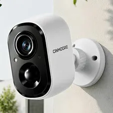 CINMOORE 2.5K QHD Wi‑Fi IP Security Camera Outdoor Night Vision Motion Mount