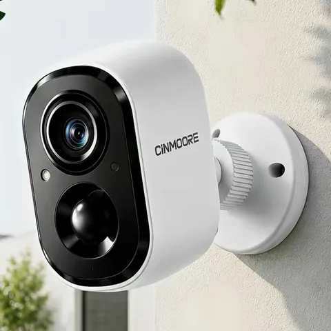 CINMOORE 2.5K QHD Wi‑Fi IP Security Camera Outdoor Night Vision Motion Mount