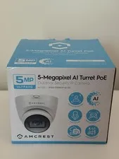Amcrest 5MP AI PoE Outdoor Turret IP Camera w/ Mic, White IP5M-T1179EW-AI-V3