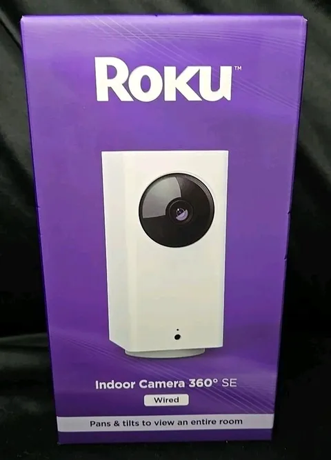 Roku Smart Home Indoor Camera 360° SE Wi-Fi  Connected - Wired 1080p Security