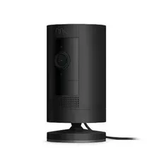 Ring Stick Up Cam Plug IN Indoor/Outdoor 1080p Wi-Fi Wired Security Camera Black