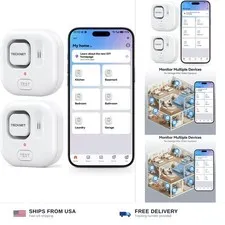 TECKNET WiFi Water Leak Detectors, Leak & Drip Alert with APP Push and Sound ...