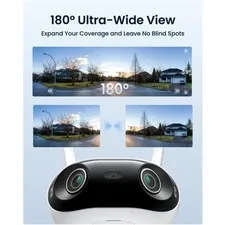 180° Panoramic WiFi Camera | Motion Track, Smart Detection