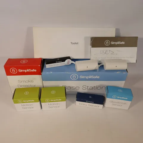 SimpliSafe Wireless Home Security System Starter Kit Base Keypad 2 Sensors & Fob