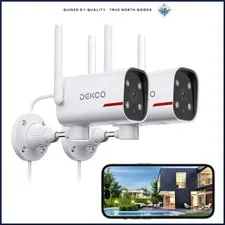 24/7 Recording Security Cameras with Night Vision and Wall Mount Installation