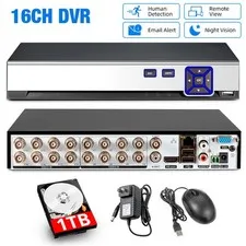 H.265+ 16‑Channel Surveillance DVR CCTV Monitoring Unit Pre‑Installed 1TB HDD