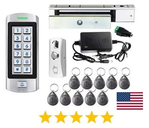 Weatherproof RFID Access Control Set With Electromagnetic Lock 300kg/660lbs