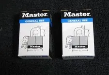 2x Master Lock Padlocks No 7 Key New in Box