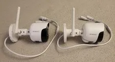 Lot Of 2 WISENET SNC-79447BW 1080P WIRELESS IR SECURITY CAMERAS
