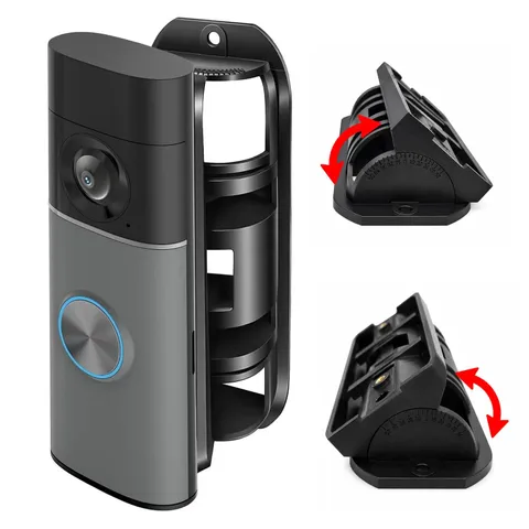 40°-40° Left to Right Adjustable Angle Mounting Bracket Rotating Doorbell Mou...