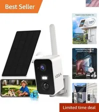 No WiFi 4G LTE Security Camera: Color Night Vision, 10,000mAh Battery & Siren