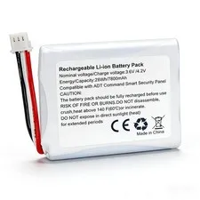 Battery 300-10186 for ADT Command Panel 3.6V/7800mAh High-Capacity Lithium-Io...