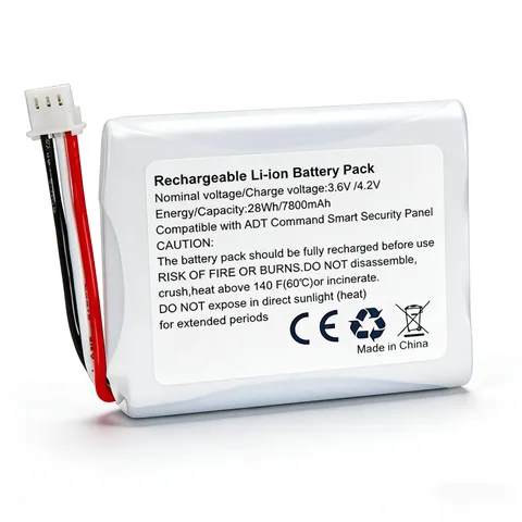 Battery 300-10186 for ADT Command Panel 3.6V/7800mAh High-Capacity Lithium-Io...