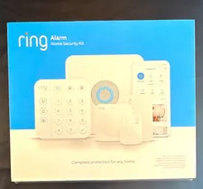 Ring Alarm Home Security Kit Complete System, White, Keypad Control, Wi-Fi Alexa