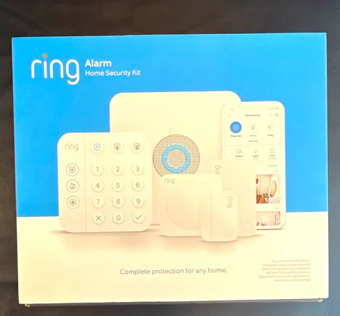 Ring Alarm Home Security Kit Complete System, White, Keypad Control, Wi-Fi Alexa