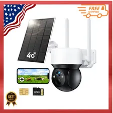 4G Camaras De Seguridad Sin WIFI Para Casa Exterior Inalambricas Con Panel Solar