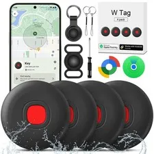 Air Tracker for Android or iOS, Tracker Tags-4 Pack Dual System Bluetooth Tra...