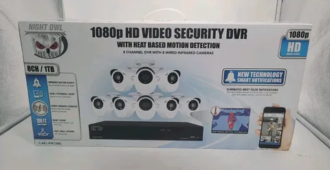 NEW! Night Owl C-881-PIR1080 8-channel/1TB 1080p HD video Security System w/DVR