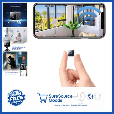 Wireless Mini Camera 960P HD for Indoor Use with Night Vision & App Control