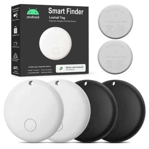 Tracker Tags - 4 Pack for Andriod and 2pcs Extra 2032 Batteries, Bluetooth + ...