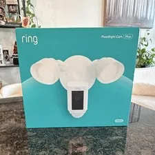 Ring Floodlight Cam Plus Floodlight Camera White Wired/Wi-Fi 1080p Night Vision