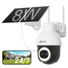 5MP Wireless AOV Security Camera Solar Powered Color Night Vision Auto Tracking