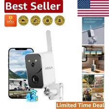 Wireless Outdoor Security Camera with 10000mAh Battery & 2-Way Audio,