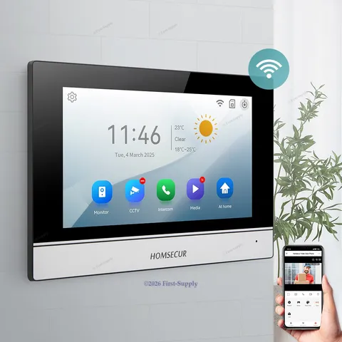 HOMSECUR XM713H Indoor Unit Touch Screen for WIFI Video Doorbell Intercom