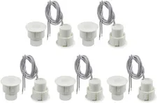 Recessed NC Door Contacts with Magnetic Switch for Security Systems, 5 Pack
