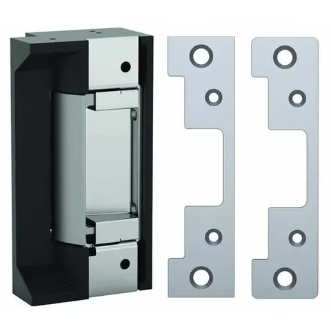 Electric Door Strike, 12/24V AC/DC, 1 3/4 in Wd, 4 7/8 in Ht, Cylindrical,