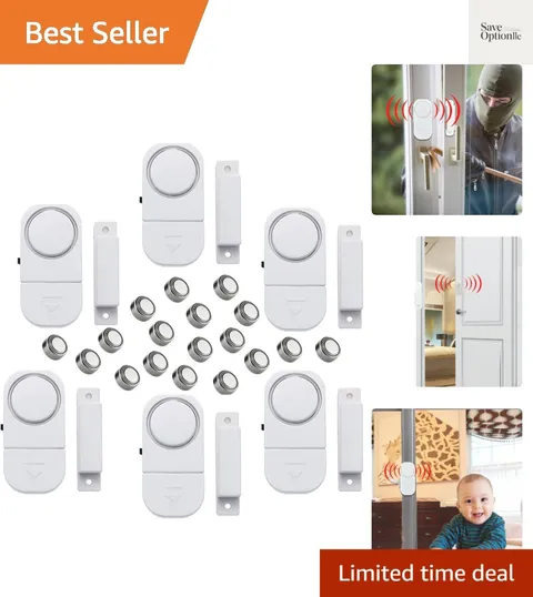 6 Pack Wireless Security Window/Door Alarm, Magnetic Sensor Door Window Burgl...