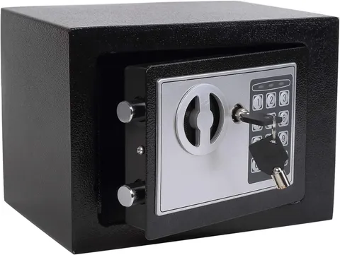 Small Steel Electronic Safe with Keypad 0.23 CuFt Black for Home Office Jewelry