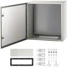 VEVOR NEMA Steel Enclosure, 24 x 24 x 12'' 4X 24 x 24 x 12, Grey