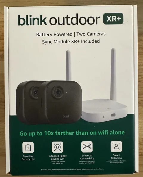 Blink Outdoor XR+Extended Range Wireless Outdoor 2 Camera 10x security coverage