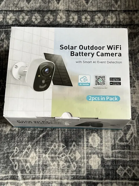 VicoHome 2K Wireless Solar Outdoor Security Camera AI Motion Detection, Night.