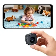 Mini Security Camera, 1080P HD WiFi Home Indoor Outdoor Camera for Baby/Pet/N...