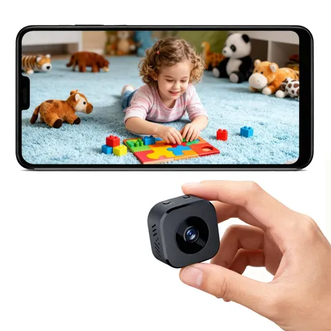 Mini Security Camera, 1080P HD WiFi Home Indoor Outdoor Camera for Baby/Pet/N...