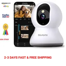 Security Camera 2K IR Night Vision Motion Tracking Phone App Smart Alexa Google