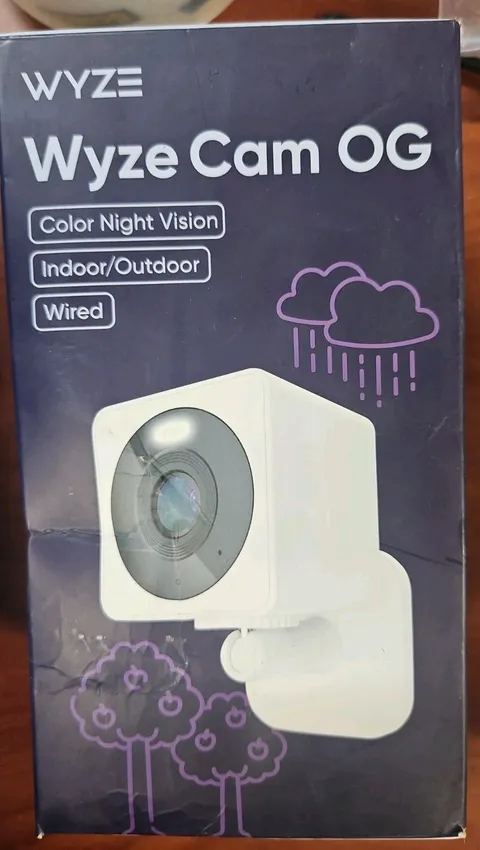Wyze Cam OG White 1080p Indoor Outdoor Security Camera WYZECGS Open Box