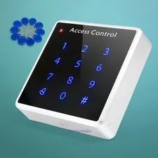 Security Room Door Access Control Keypad RFID Reader +10 ID 125Khz Key Fobs